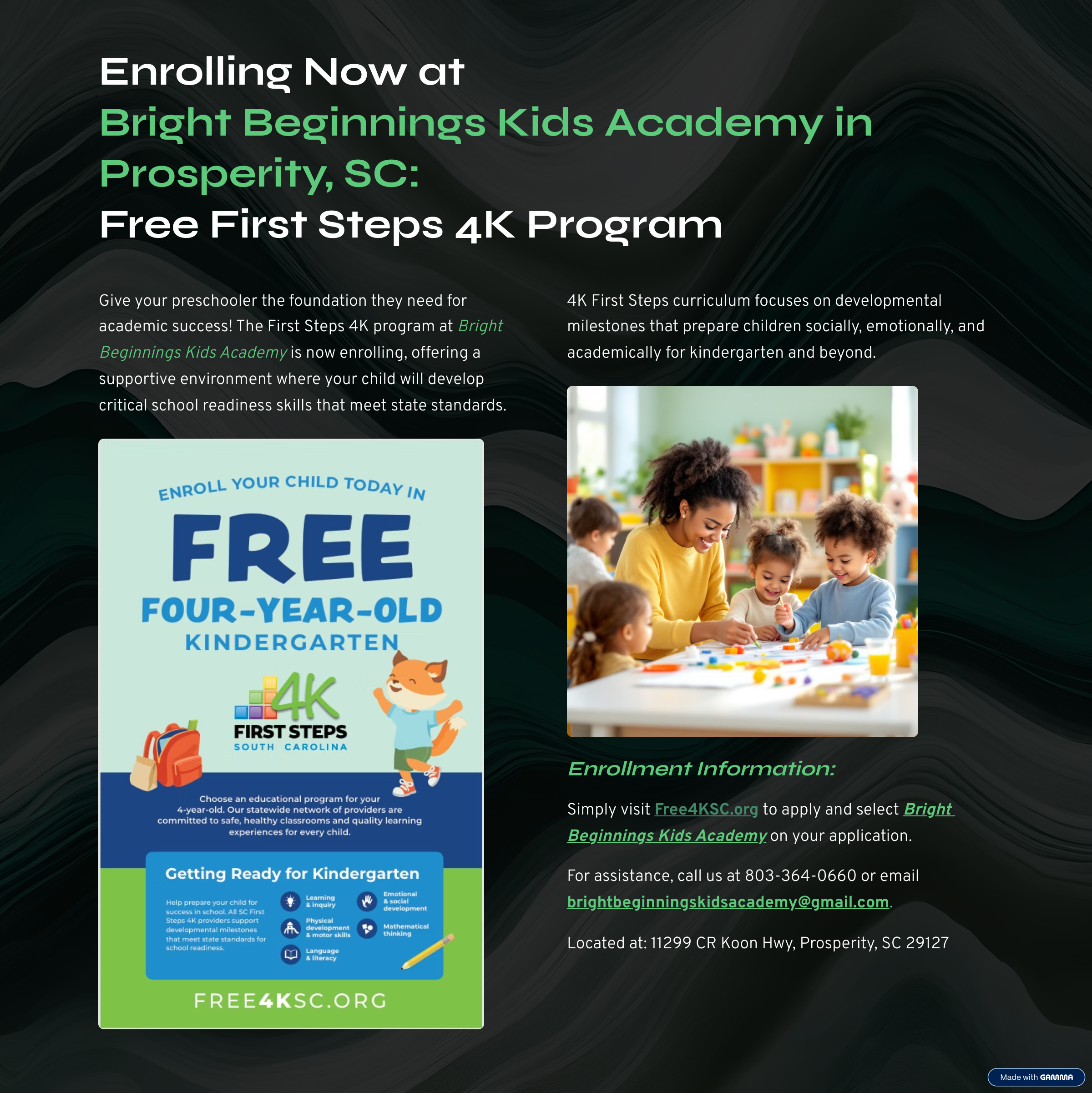 Bright Beginnings Flyer